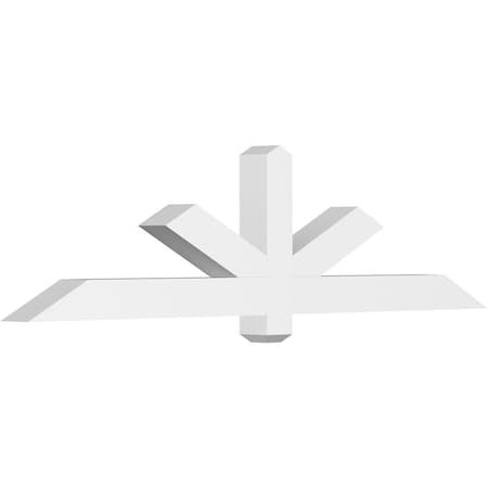 Ekena Millwork Kennewick Architectural Grade PVC Gable Bracket, 72"W x 18"H x 4"D x 4"F, 6/12 Pitch GBP072X18X0404KEN00